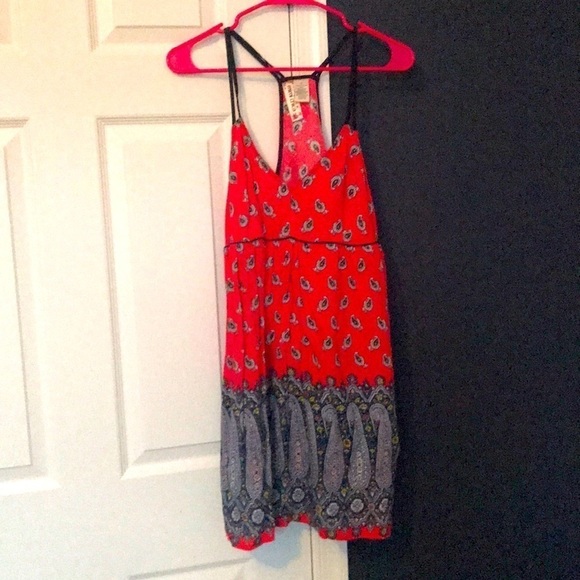 Mimi Chica Pretty Light Summer Flowy Paisley Dress - Picture 1 of 6